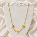 18K Gold Plated Floral Necklace | Anti Tarnish Minimal Daisy Beaded Chain Necklace