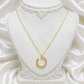 18K Gold Plated AD Stone Pendant Necklace | Anti Tarnish Adjustable Luxury Necklace