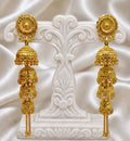 Traditional Gold-Plated Multi-Layer Ghungroo Jhumka Earrings | Temple Jewellery | Handmade