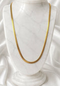 18K Gold Plated Snake Chain Necklace | Anti Tarnish High Shine Sleek Chain