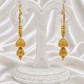 Handcrafted Gold-Plated Hoop Jhumka Earrings