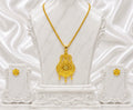 Temple Swan Motif Pendant Necklace Set | Micro Gold Plated Handcrafted Jewellery with Earrings