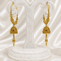 Handcrafted Gold-Plated Hoop Jhumka Earrings
