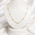 18K Gold Plated Beaded Chain Necklace | Anti Tarnish Minimal Gold Ball Chain Necklace