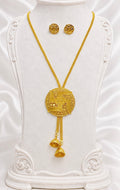 Auspicious Swastik Temple Tie Chain Necklace Set | Micro Gold Plated Traditional Jewellery
