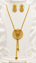 Kalash Temple Tie Chain Necklace Set | Micro Gold Plated Traditional Jewellery