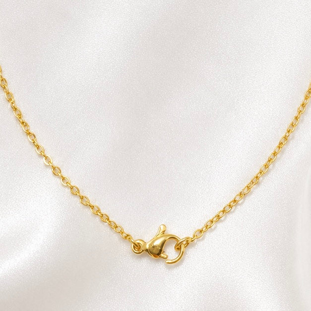 18K Gold Plated Heart Pendant Necklace with AD Stone | Anti Tarnish Minimal Gold Necklace