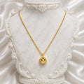 18K Gold Plated Luxury Pendant Necklace with AD Detailing | Anti Tarnish Minimal Statement Necklace