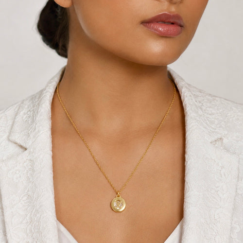 18K Gold Plated Luxury Pendant Necklace with AD Detailing | Anti Tarnish Minimal Statement Necklace