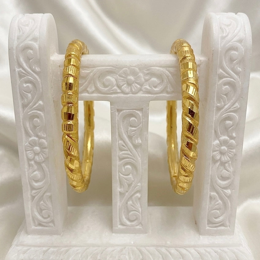 Nakshikari Gold Bala Bangles – Traditional Bengali Design