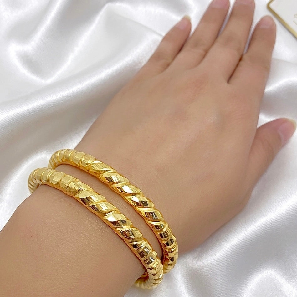 Nakshikari Gold Bala Bangles – Traditional Bengali Design