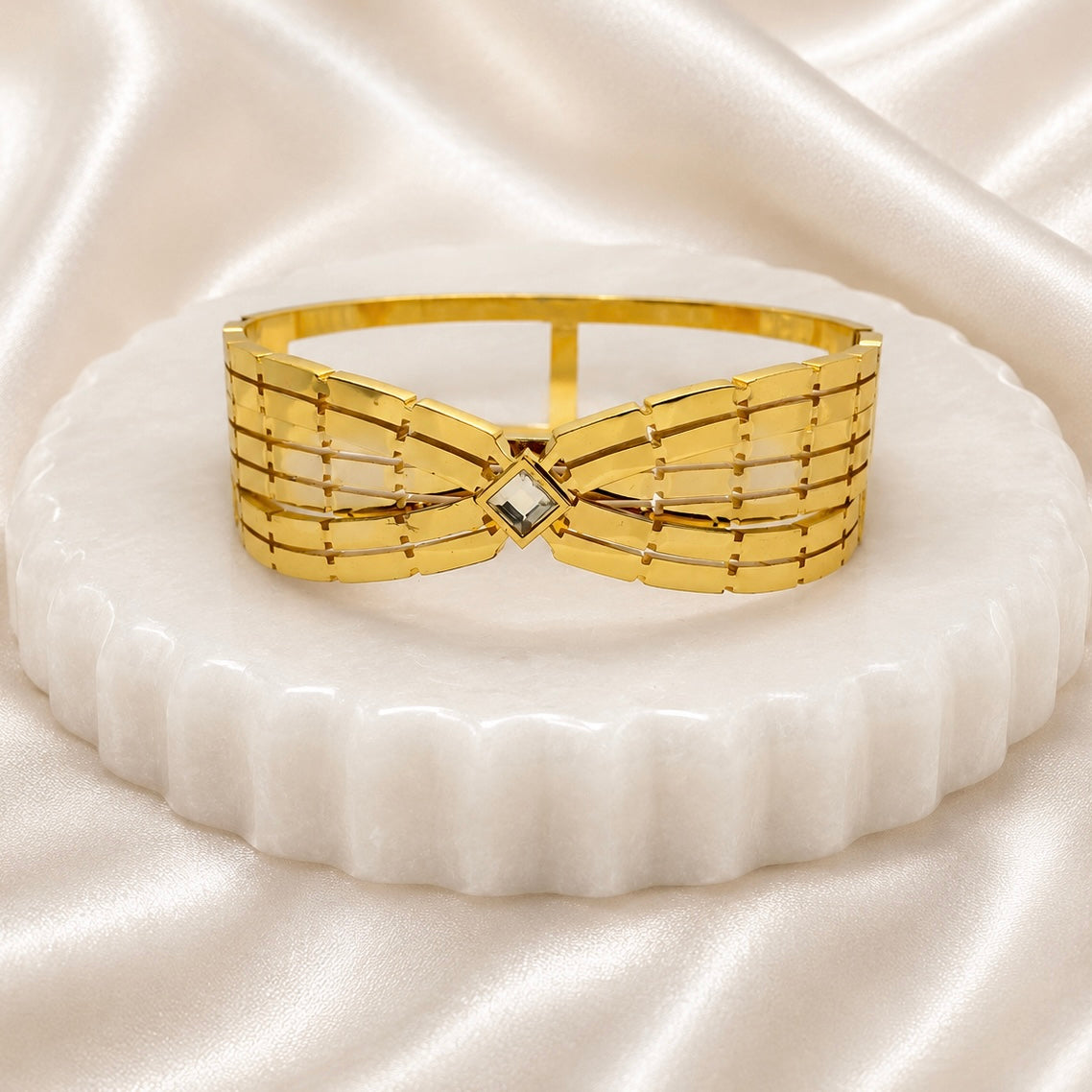 Anti Tarnish Statement Cuff Bracelet | Minimal Designer Cuff