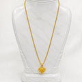 Micro Gold Plated Box Chain with Heart Pendant
