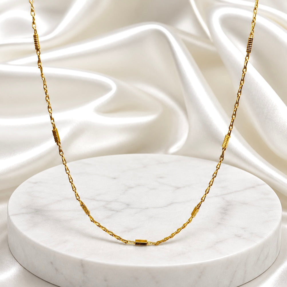 Elegant Microplated Gold Designer Neck Chain