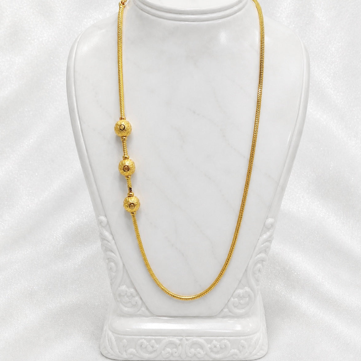 Micro Gold Plated Three Ball Mugapu Neck Chain