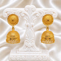 Traditional Ghungroo Floral Sunburst Gold Jhumki Earrings – Temple Jewellery