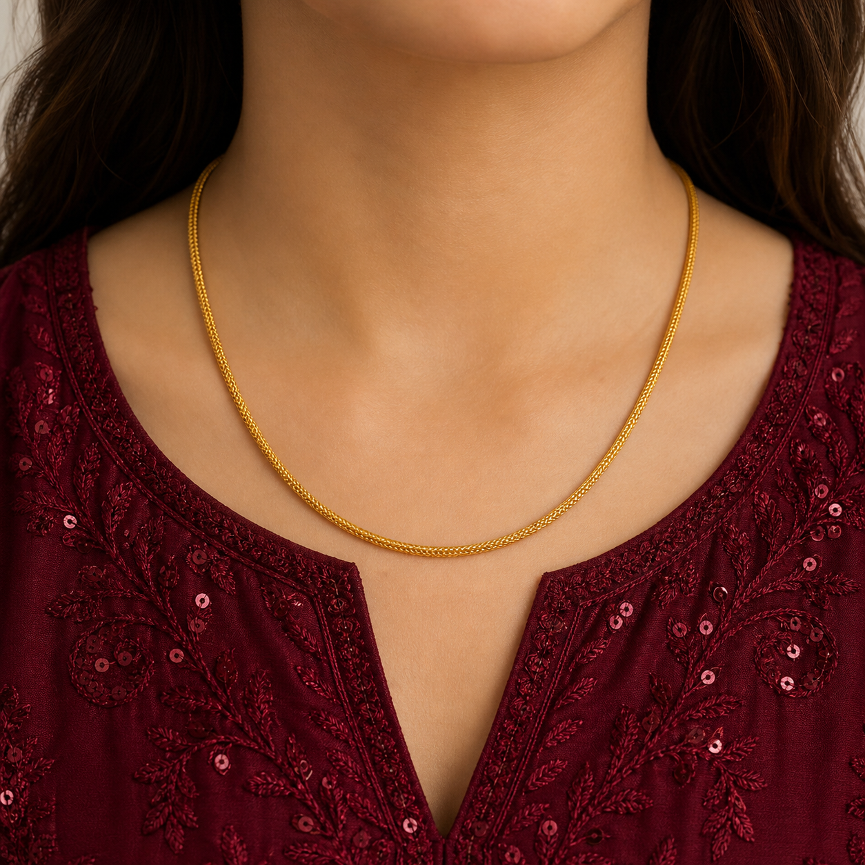 Premium Microplated Gold Snake Chain Necklace