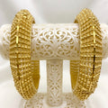 Classic Turkish Gold Mesh Bangle Pair | Lightweight Micro-Plated Gold Bangles