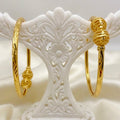 Handcrafted Dubai Gold Double Bead Traditional Bangle