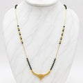 Elegant Curved AD Mangalsutra Pendant – 18K Gold Plated