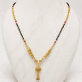 Anti-Tarnish 18K Gold Plated AD & Ruby Designer Mangalsutra Pendant