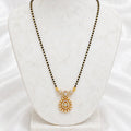 Anti-Tarnish 18K Gold plated AD Mangalsutra Pendant Set with Matching Stud Earrings