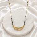 Elegant Fan-Style AD Anti-Tarnish Mangalsutra Pendant