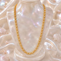 Microplated Gold Square Pearl Neck Chain | Handcrafted Jewellery | Lightweight Daily Wear Necklace for Women