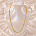 Microplated Gold Pearl Floral Neck Chain | Handcrafted Jewellery | Lightweight Daily Wear Necklace for Women
