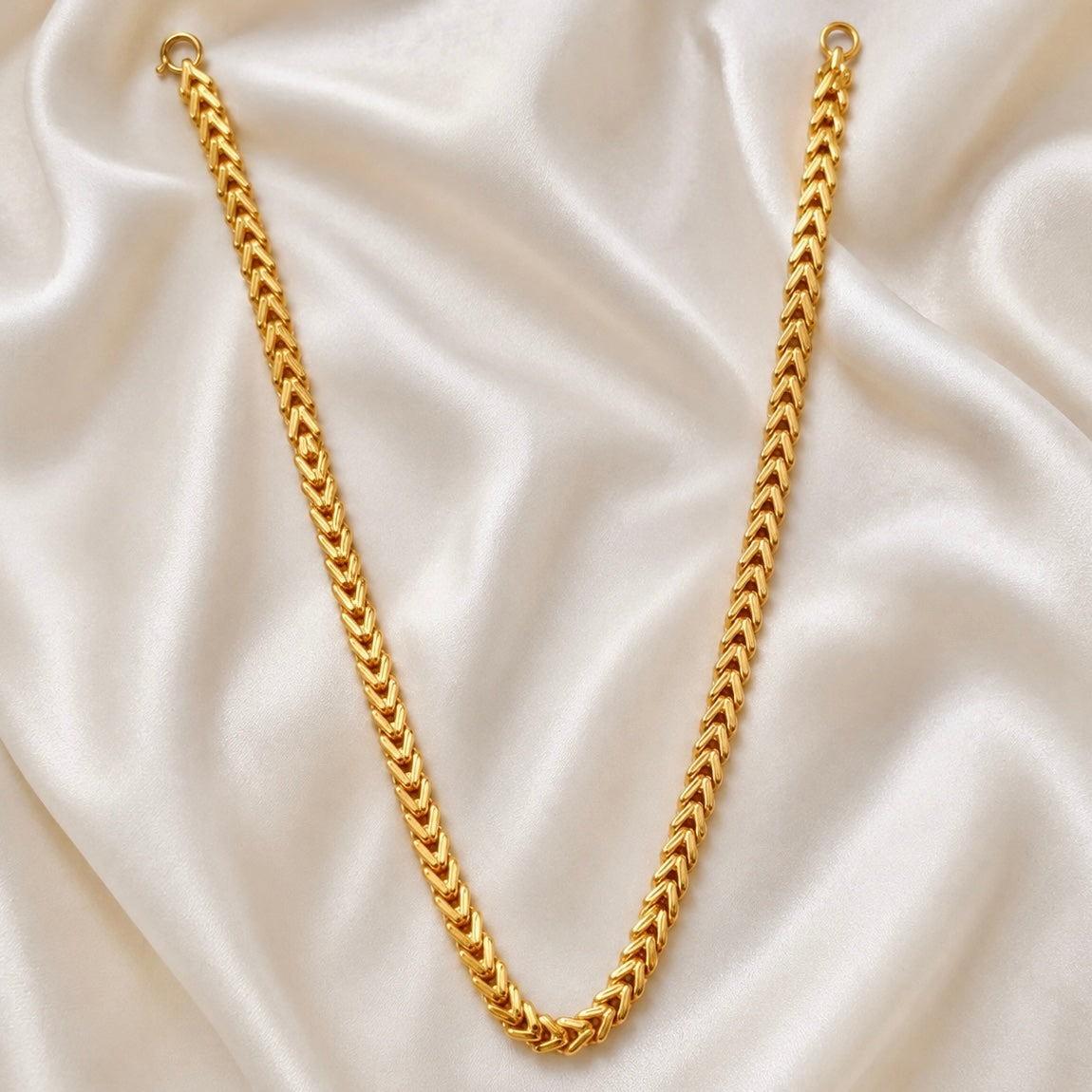 Microplated Gold Handmade Link Neck Chain | Premium Daily Wear Gold Chain for Women