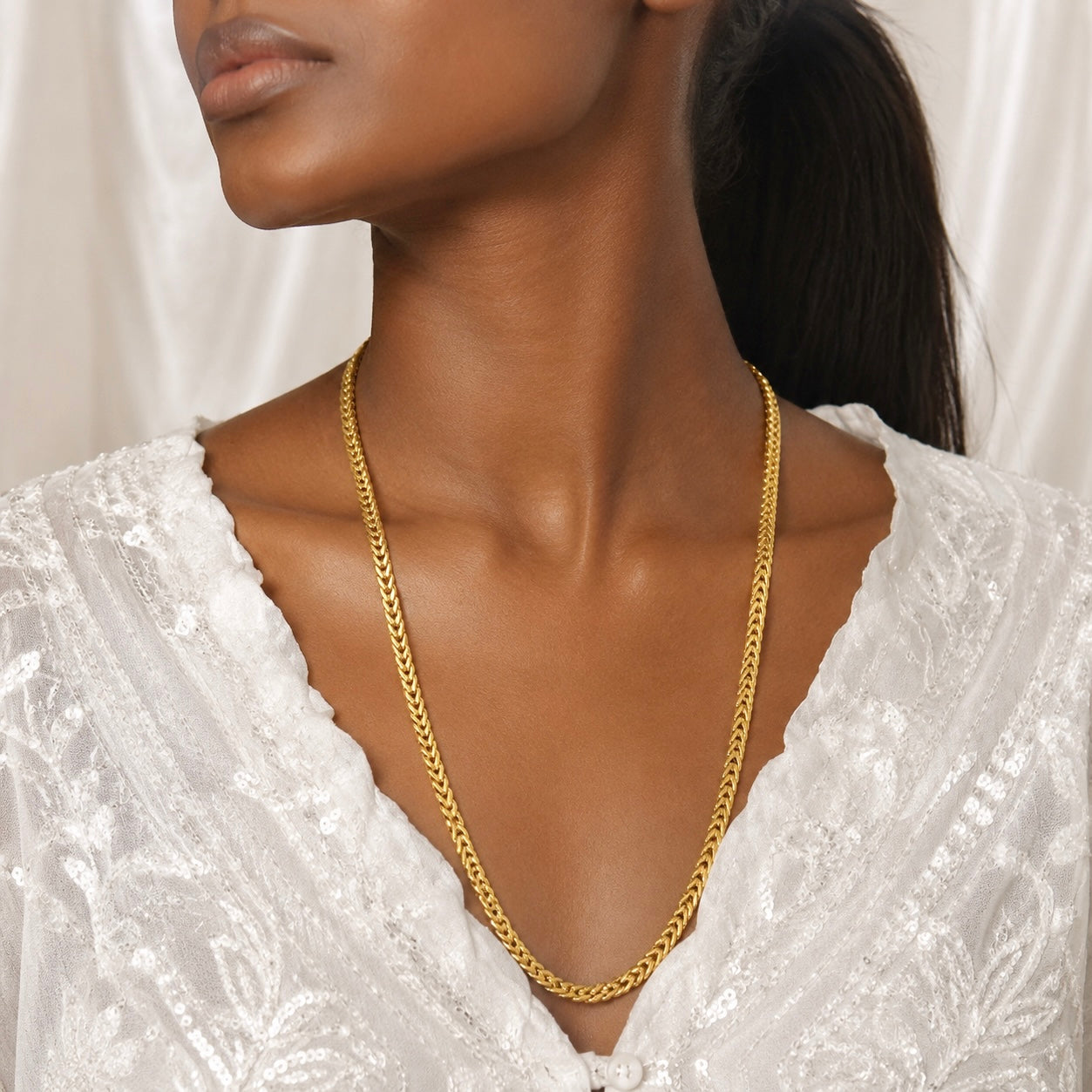 Microplated Gold Handmade Link Neck Chain | Premium Daily Wear Gold Chain for Women