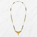 Elegant AD Winged Heart Mangalsutra Pendant – 18K Gold Plated