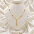 Micro Gold-Plated Heart AD CZ Drop Necklace | Premium Cubic Zirconia AD Neck Chain