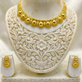 Micro Plated Dubai Gold round motif necklace set