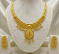 Micro Plated Dubai Gold Heritage Pendant Necklace Set
