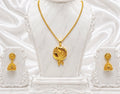 Gold Fish Design Pendant Necklace Set | Micro Gold Plated Handcrafted Jewellery with Jhumka Earrings