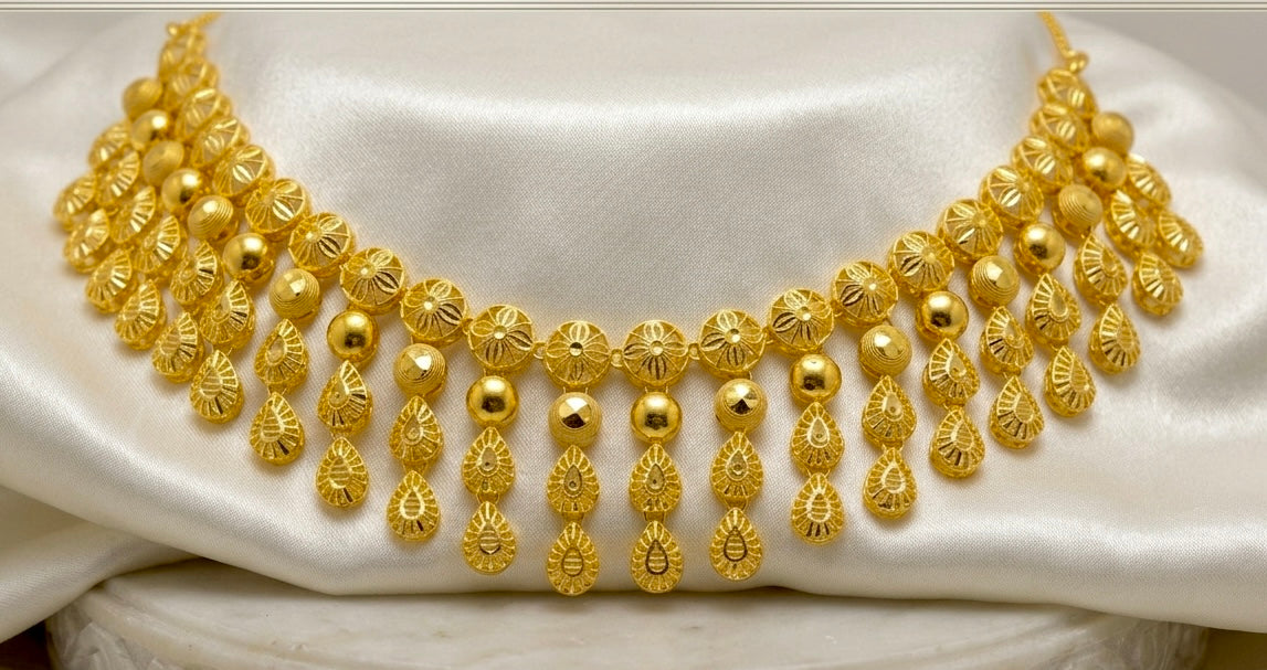 Micro Plated Dubai Gold Necklace Set
