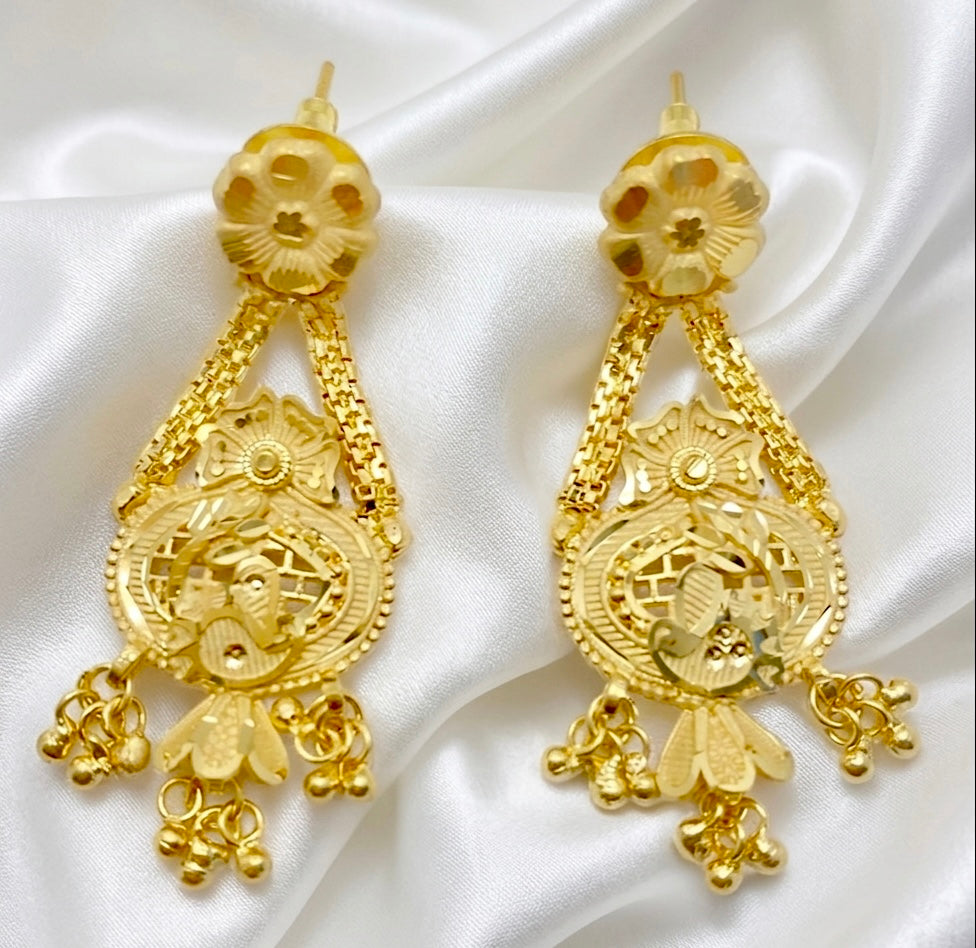 Micro Plated Dubai Gold Traditional Necklace Set