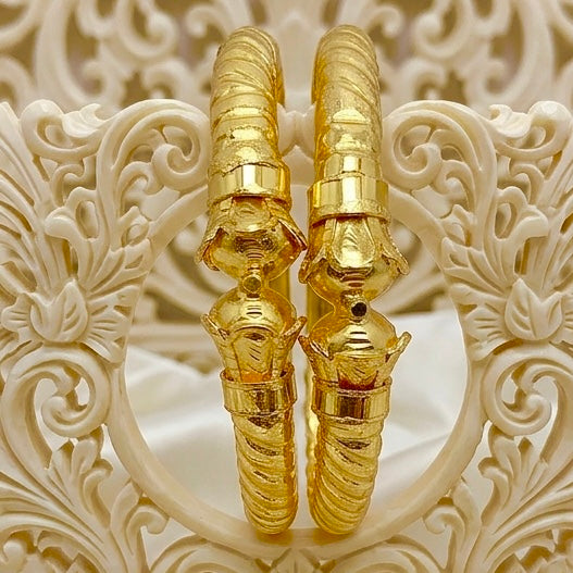 Nakshikari Gold Bala – Traditional Bengali Handcrafted Gold Bangles (Pair)
