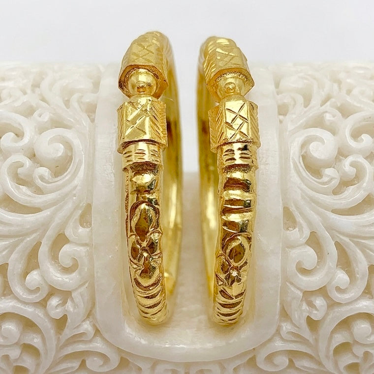 Nakshikari Gold Bala Kada – Handcrafted Bengali Traditional Pair