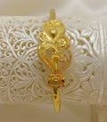 Elegant Heart Motif Dubai Gold Handcrafted Bangle