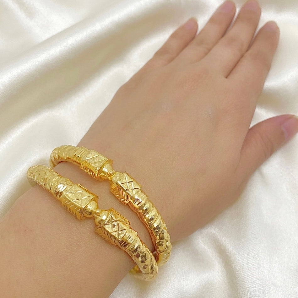 Nakshikari Gold Bala Kada – Handcrafted Bengali Traditional Pair