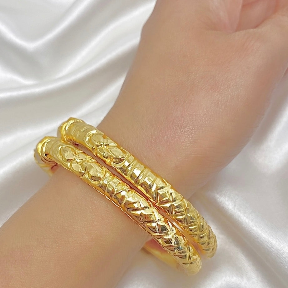 Nakshikari Gold Bala Kada – Handcrafted Bengali Traditional Pair