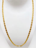 Microplated Gold Textured Link Neck Chain
