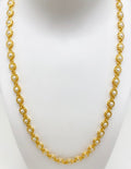 Microplated Gold Pearl Floral Neck Chain