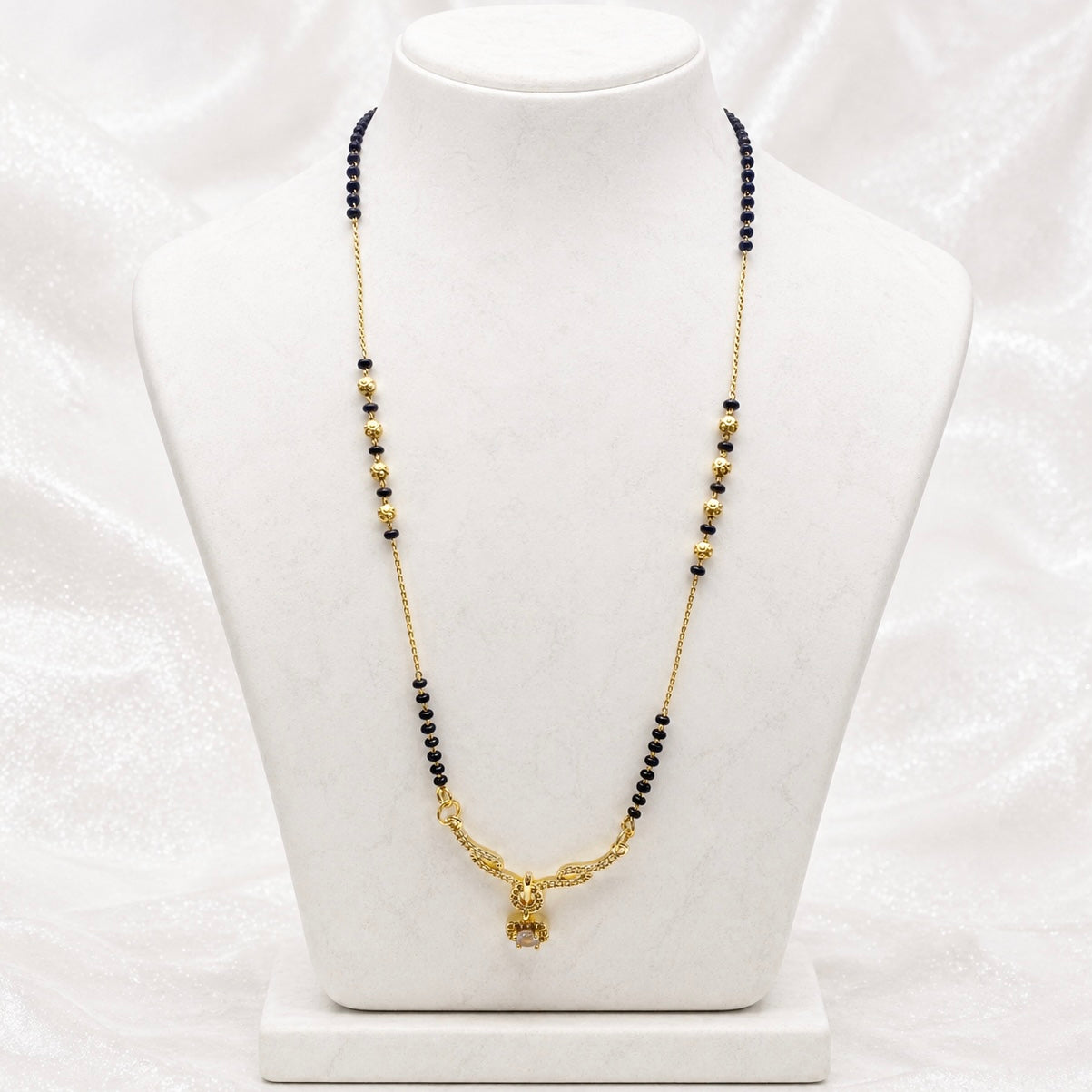 Elegant Infinity-Style AD Mangalsutra Pendant